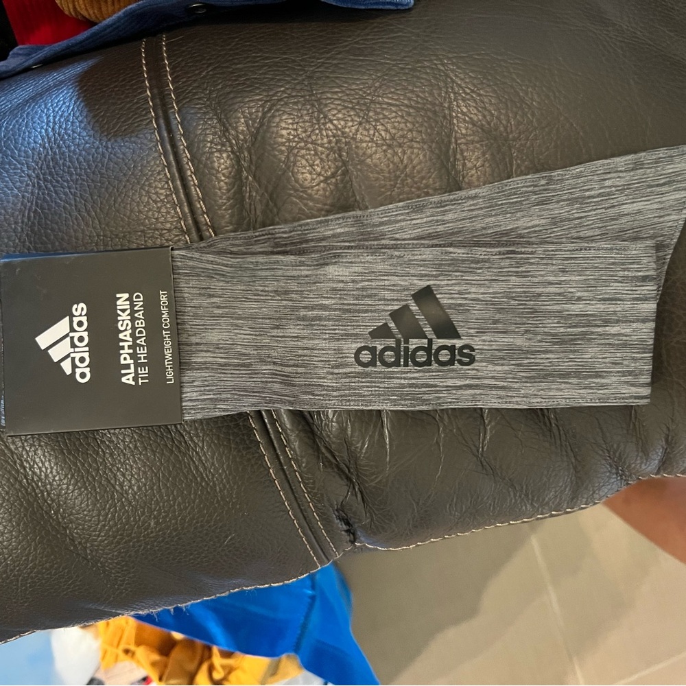 Adidas Heather Gray Stretch Headband